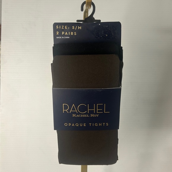 RACHEL Rachel Roy Accessories - 🖤”Rachel Roy” NWT Black/Brown 2-Pack Opaque Tights Size S/M🤎